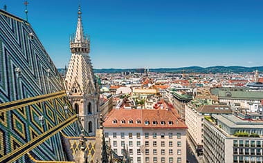 A view over the rooftops of Vienna, Austria